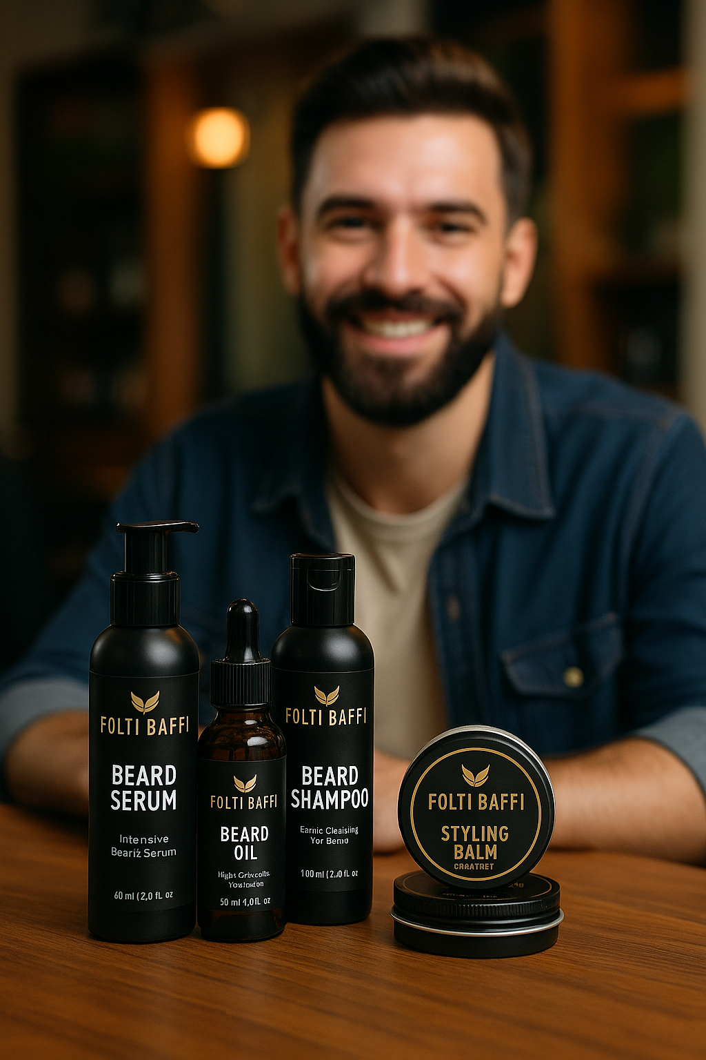 Produk Folti Baffi untuk perawatan brewok pria