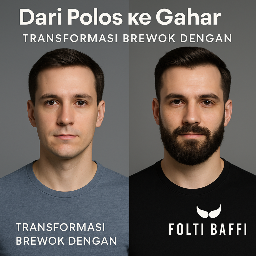 Transformasi pria dari polos ke gahar dengan Folti Baffi